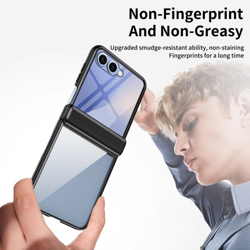 Cover Samsung Galaxy Z Flip 7 Hængselbeskyttelse Med Metaleffekt