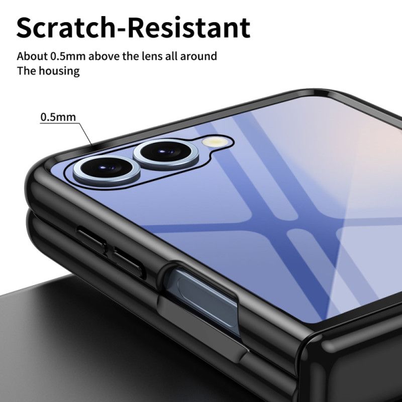 Cover Samsung Galaxy Z Flip 7 Hængselbeskyttelse Med Metaleffekt