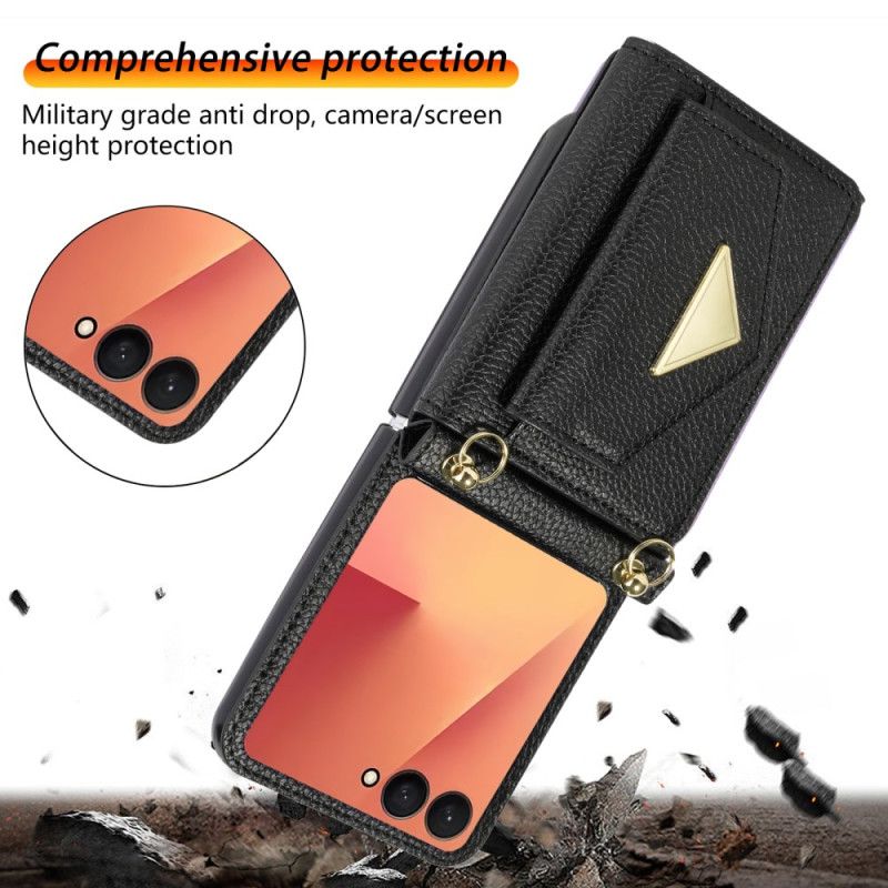 Cover Samsung Galaxy Z Flip 7 Kortholder Og Håndledsrem