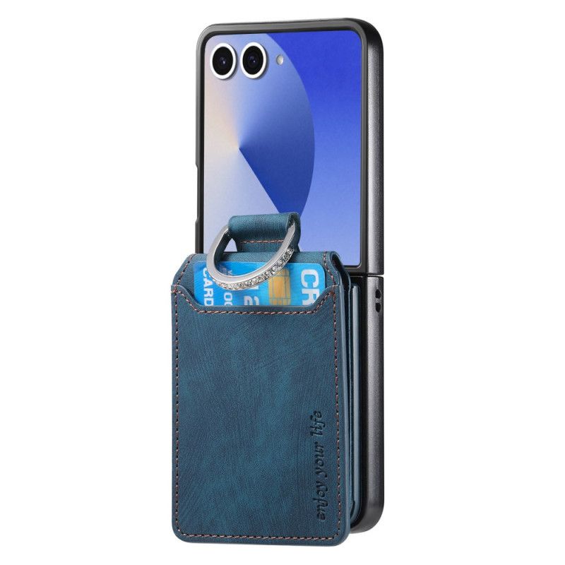 Cover Samsung Galaxy Z Flip 7 Kortholder Og Holder Med Vintage-effekt