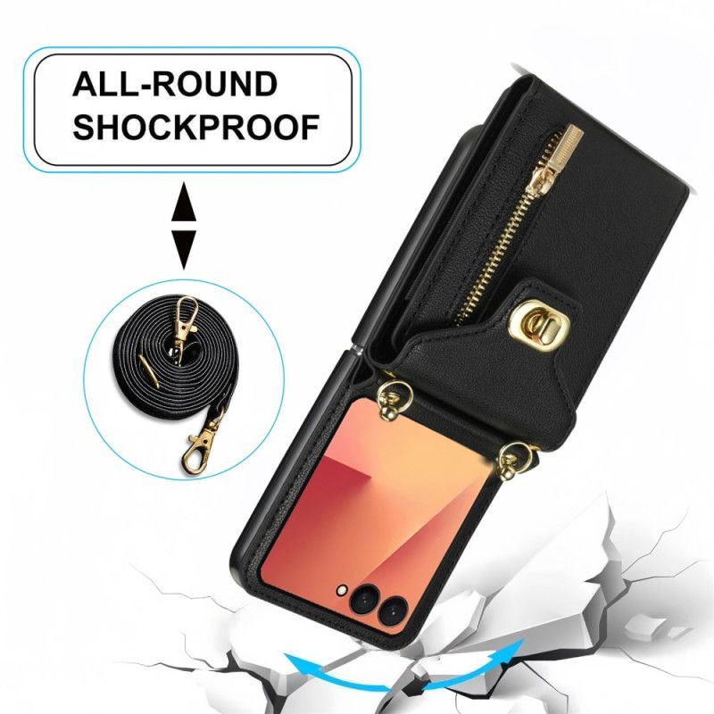 Cover Samsung Galaxy Z Flip 7 Lynlåspung & Skulderrem