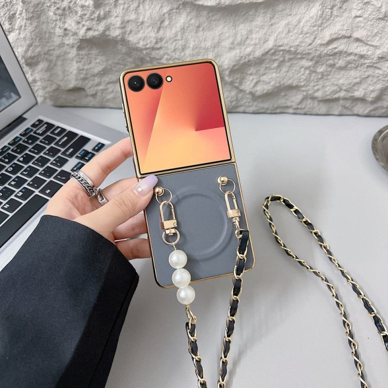 Cover Samsung Galaxy Z Flip 7 Magnetisk Charme-rem