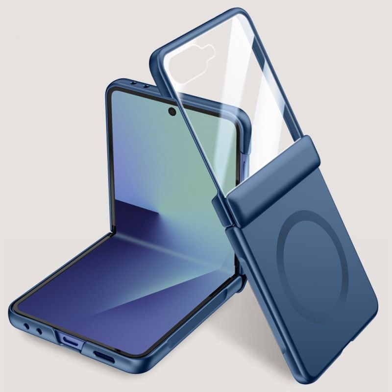 Cover Samsung Galaxy Z Flip 7 Magnetisk Med Metaleffekt