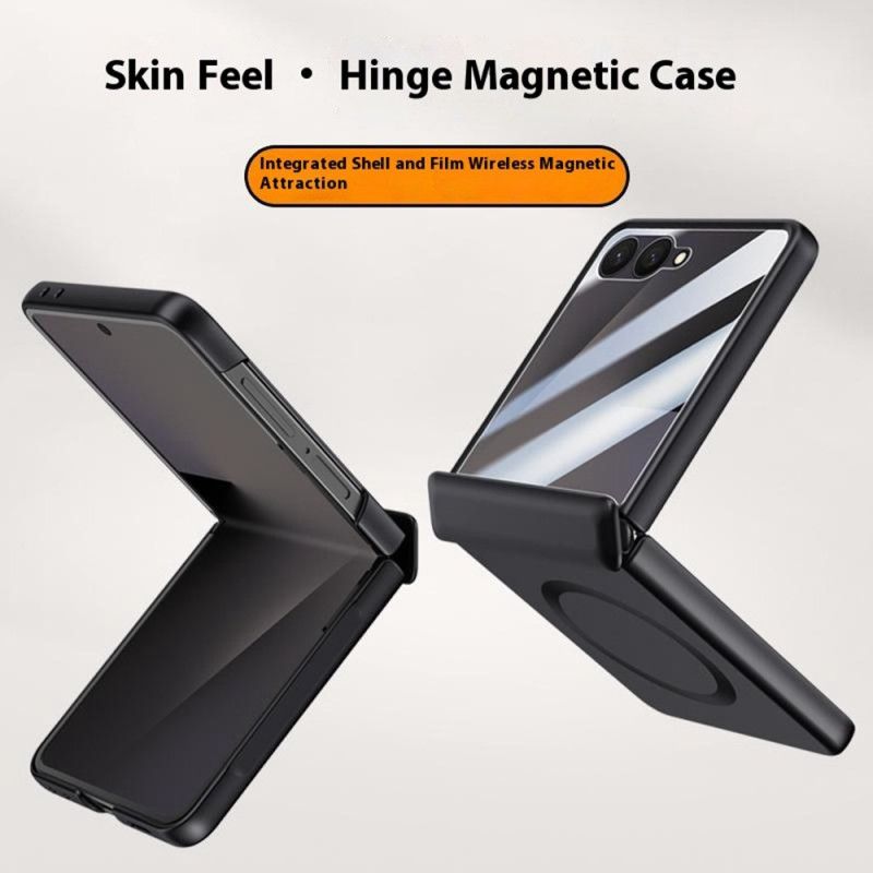 Cover Samsung Galaxy Z Flip 7 Magnetisk Med Metaleffekt