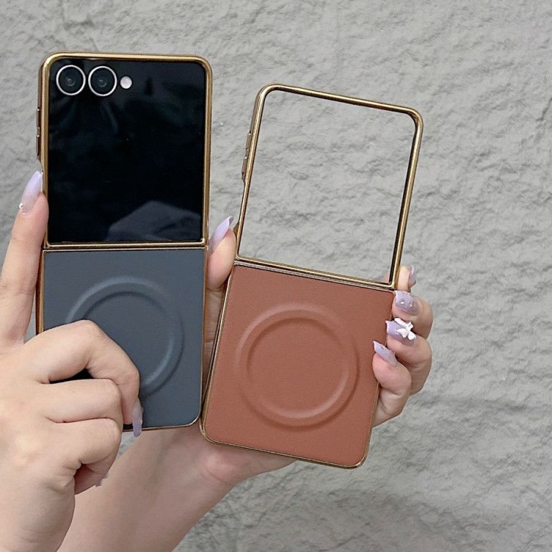 Cover Samsung Galaxy Z Flip 7 Magnetisk Nappaoverflade