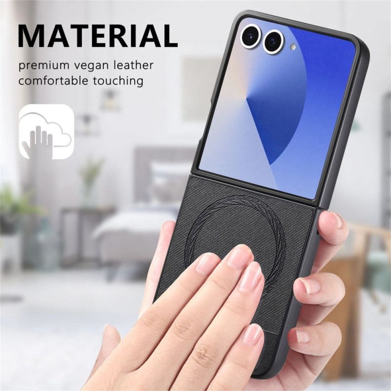 Cover Samsung Galaxy Z Flip 7 Magsafe-kompatibel Denim-tekstureret Læder