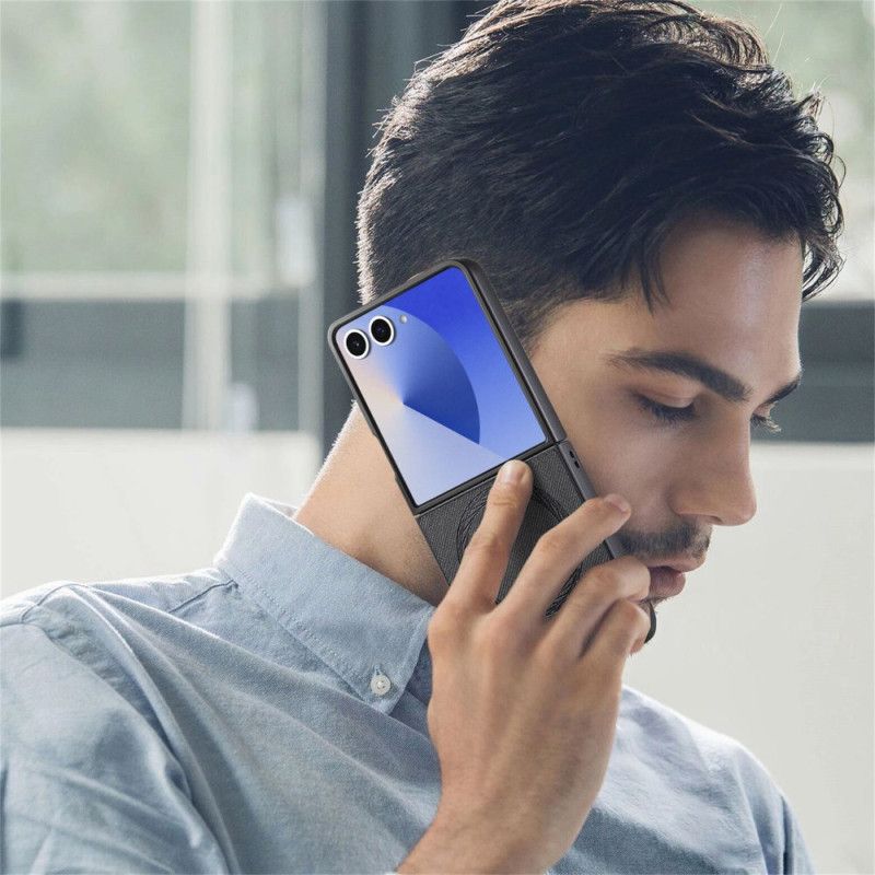 Cover Samsung Galaxy Z Flip 7 Magsafe-kompatibel Denim-tekstureret Læder