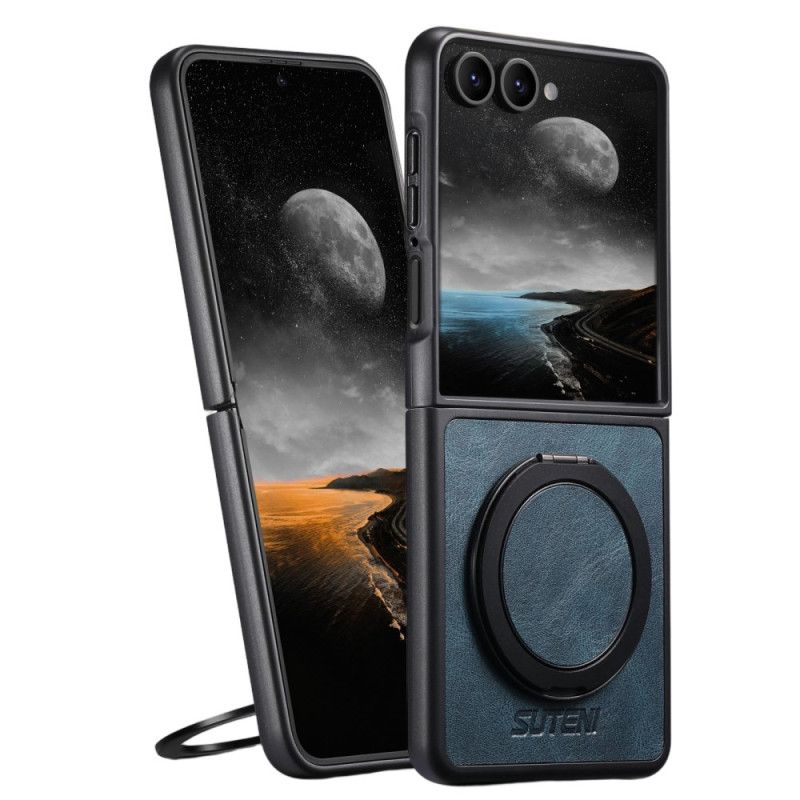 Cover Samsung Galaxy Z Flip 7 Magsafe-kompatibel Lædereffekt Suteni Ringholder