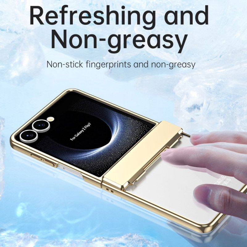 Cover Samsung Galaxy Z Flip 7 Metallisk Kant Med Skærmbeskytter