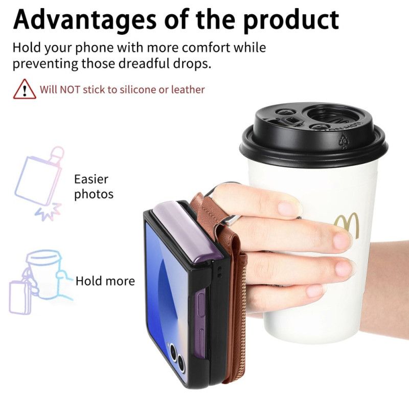 Cover Samsung Galaxy Z Flip 7 Møntpung Og Ringholder
