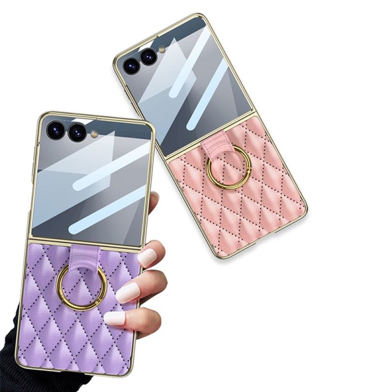 Cover Samsung Galaxy Z Flip 7 Quiltet Design Med Ringholder