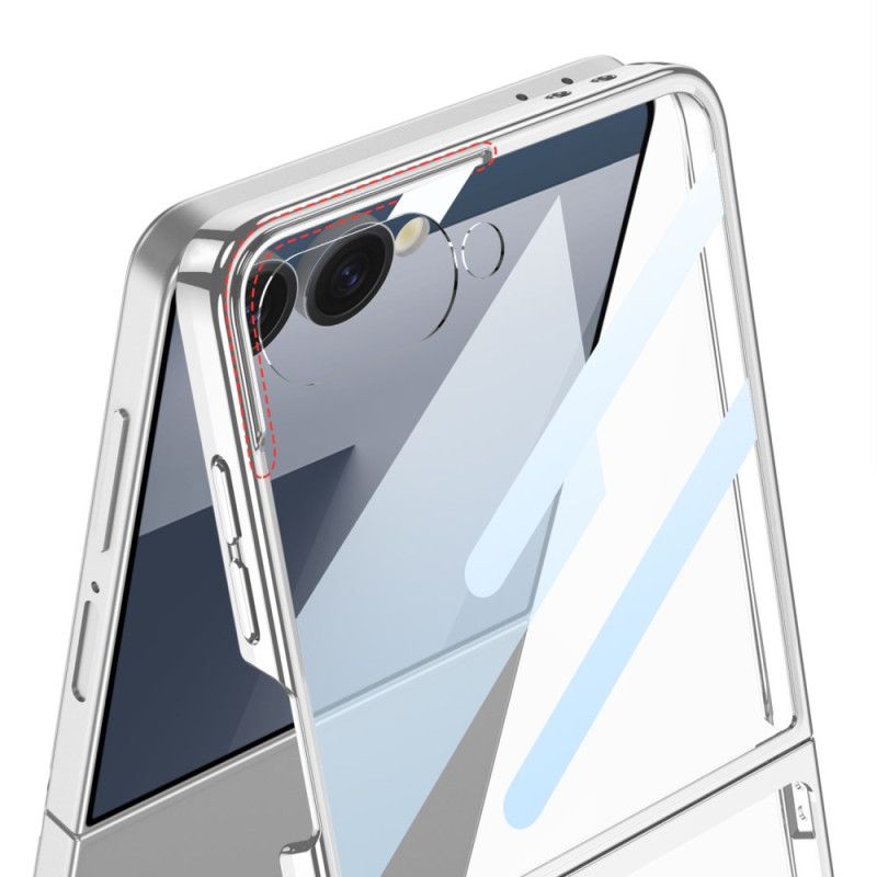 Cover Samsung Galaxy Z Flip 7 Skærmbeskytter Og Kanter Med Metallisk Effekt