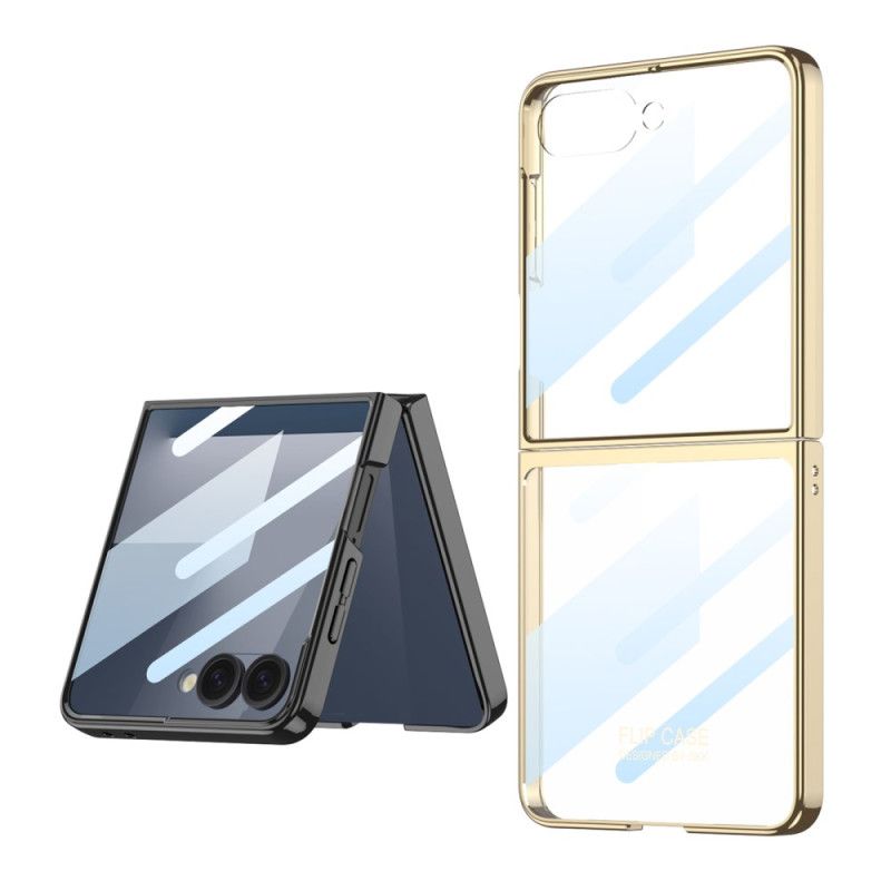 Cover Samsung Galaxy Z Flip 7 Skærmbeskytter Og Kanter Med Metallisk Effekt