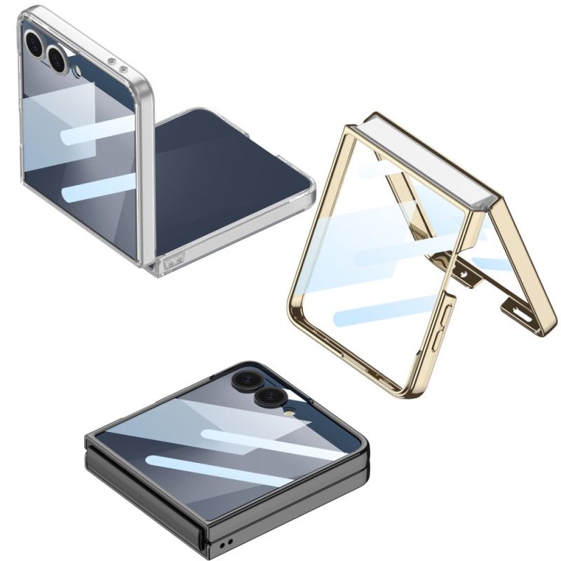 Cover Samsung Galaxy Z Flip 7 Skærmbeskytter Og Kanter Med Metallisk Effekt