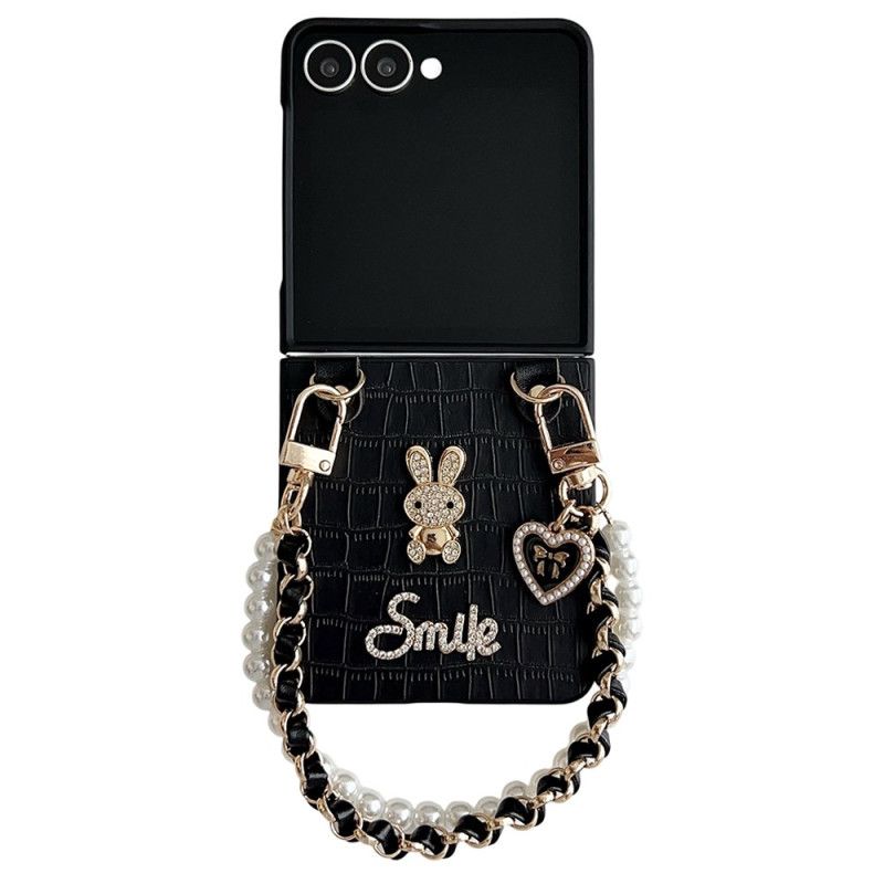 Cover Samsung Galaxy Z Flip 7 Smiley Bunny Med Armbånd