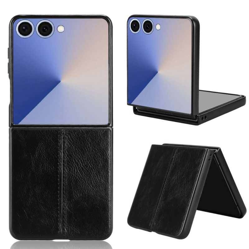 Cover Samsung Galaxy Z Flip 7 Syet Læder Effekt