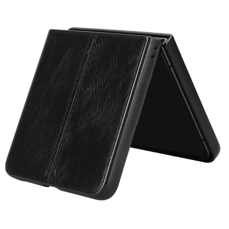 Cover Samsung Galaxy Z Flip 7 Syet Læder Effekt