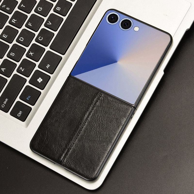 Cover Samsung Galaxy Z Flip 7 Syet Læder Effekt