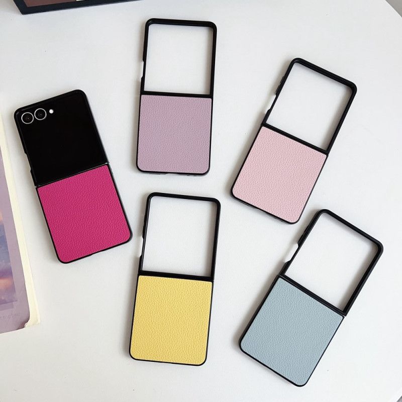 Cover Samsung Galaxy Z Flip 7 Tekstureret Lædereffekt