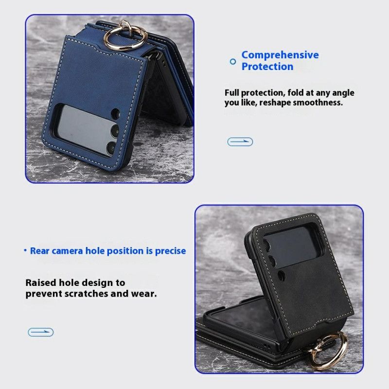 Cover Samsung Galaxy Z Flip 7 Telefon Etui Kortholder Og Aftagelig Kæde