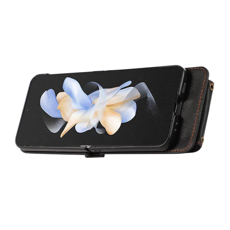 Cover Samsung Galaxy Z Flip 7 Telefon Etui Kortholder Og Skulderrem