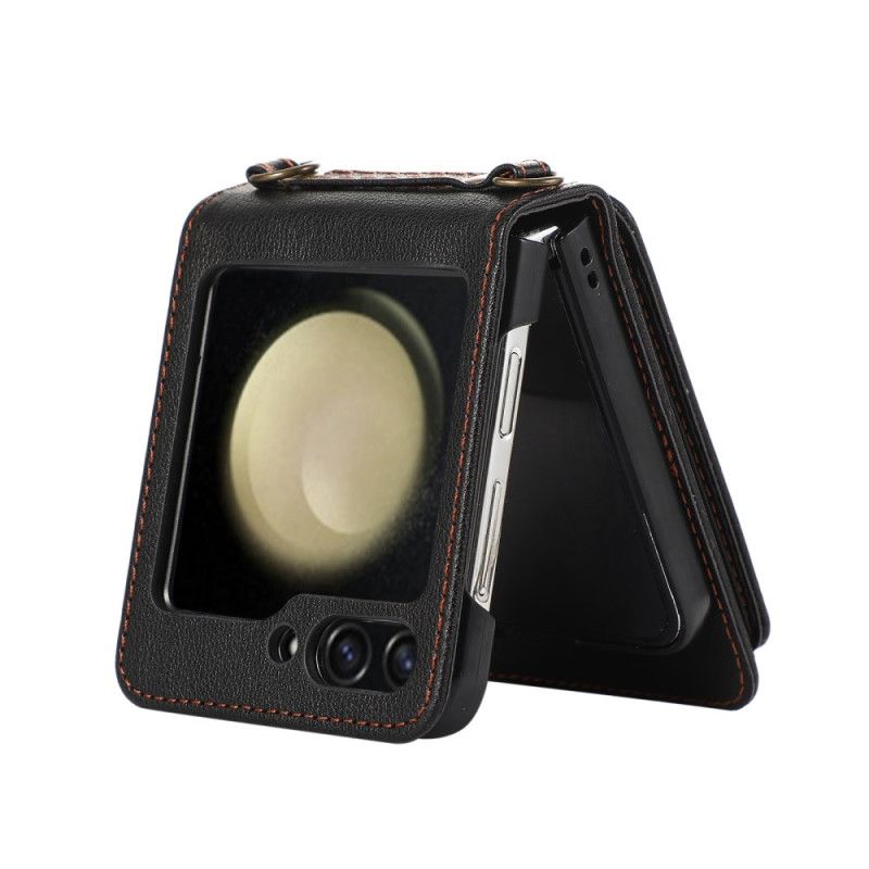 Cover Samsung Galaxy Z Flip 7 Telefon Etui Kortholder Og Skulderrem