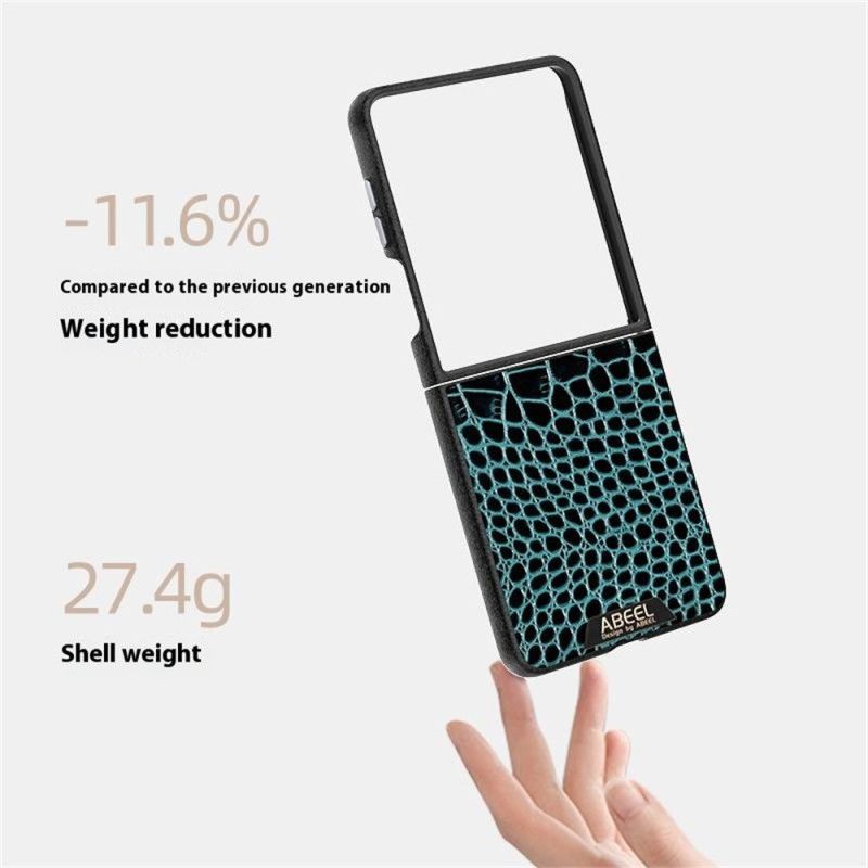 Cover Samsung Galaxy Z Flip 7 Telefon Etui Magsafe-kompatibel Krokodilletekstur Abeel