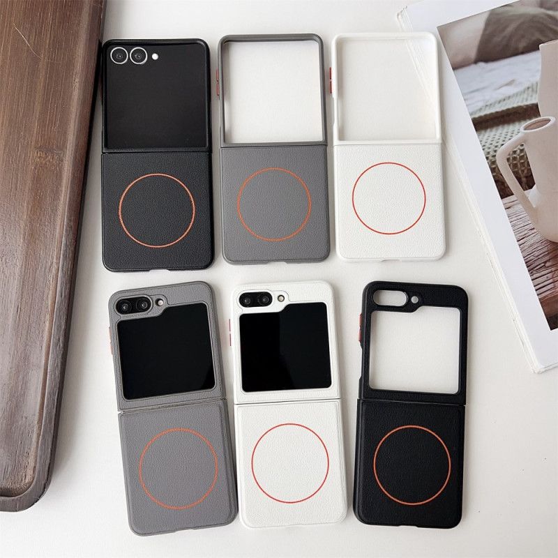 Cover Samsung Galaxy Z Flip 7 Telefon Etui Magsafe Orange Ring Kompatibel