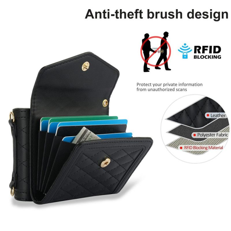 Cover Samsung Galaxy Z Flip 7 Telefon Etui Polstret Kortholder Og Skulderrem