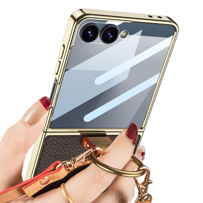 Cover Samsung Galaxy Z Flip 7 Telefon Etui Ringholder Og Aftagelig Skulderrem