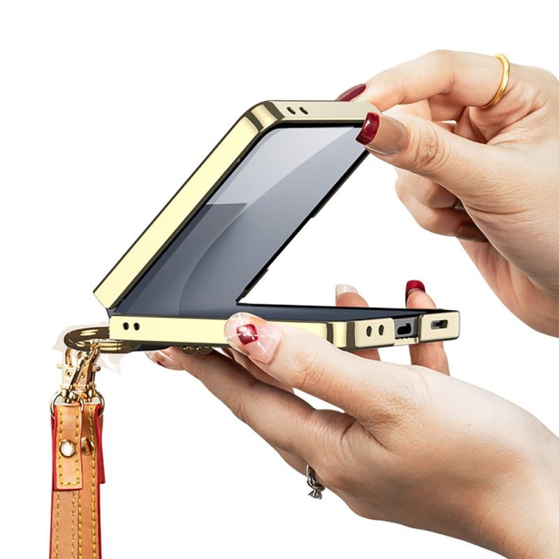 Cover Samsung Galaxy Z Flip 7 Telefon Etui Ringholder Og Aftagelig Skulderrem