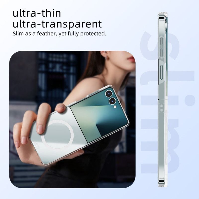 Cover Samsung Galaxy Z Flip 7 Telefon Etui Transparent Magnetisk