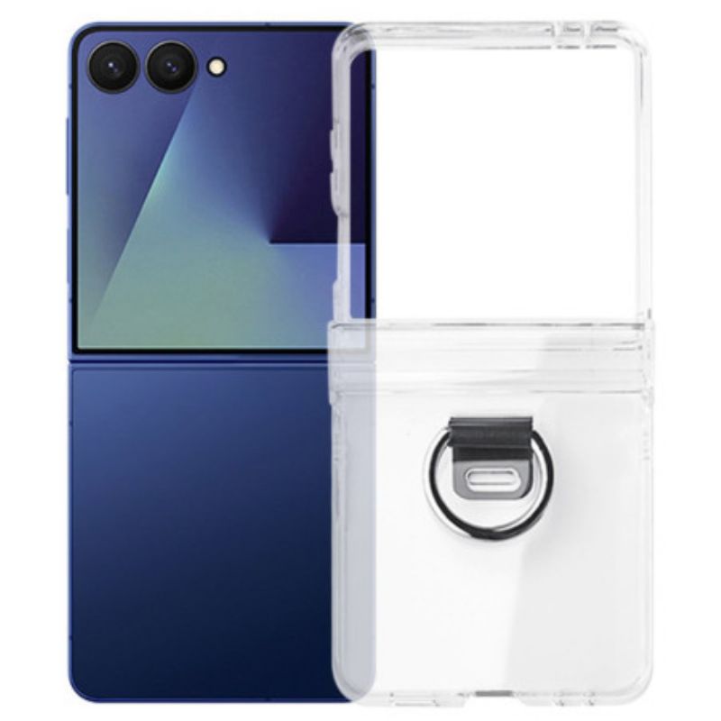 Cover Samsung Galaxy Z Flip 7 Transparent Med Ringholder