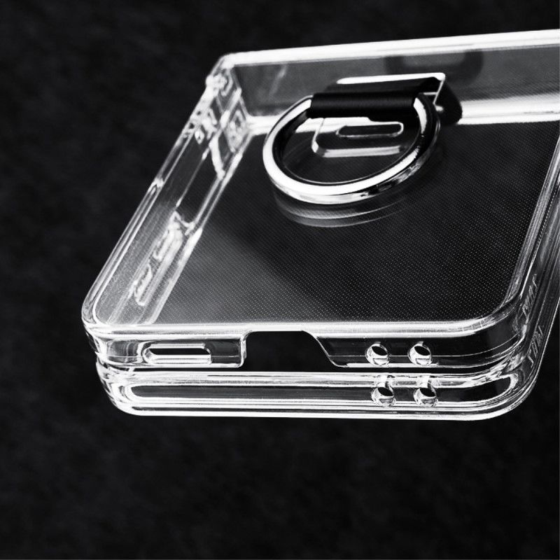 Cover Samsung Galaxy Z Flip 7 Transparent Med Ringholder