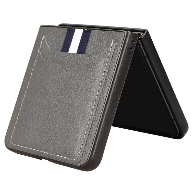 Cover Til Samsung Galaxy Z Flip 7 Kortholder I Læderstil