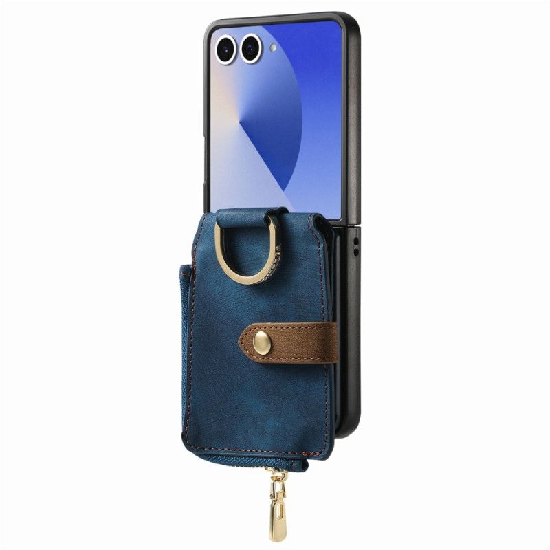 Cover Til Samsung Galaxy Z Flip 7 Lynlåslomme Og Kortholder