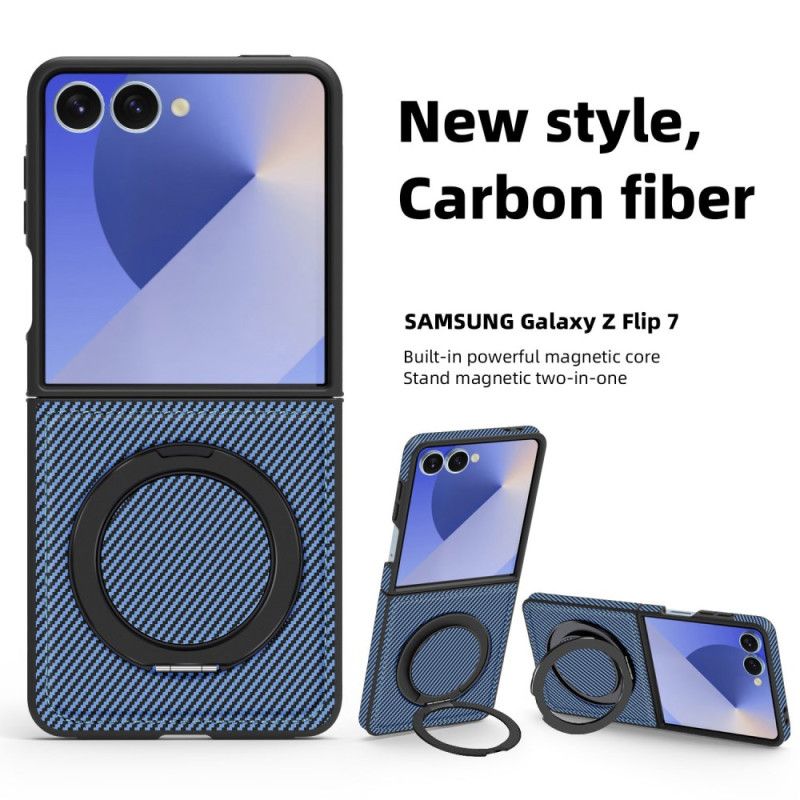 Cover Til Samsung Galaxy Z Flip 7 Magnetisk Kulfiber