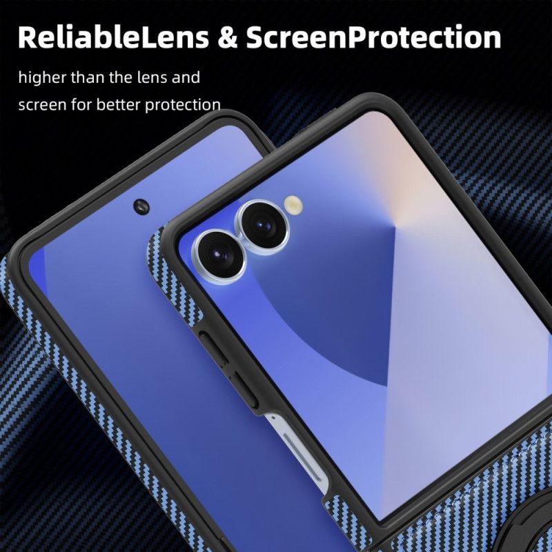 Cover Til Samsung Galaxy Z Flip 7 Magnetisk Kulfiber