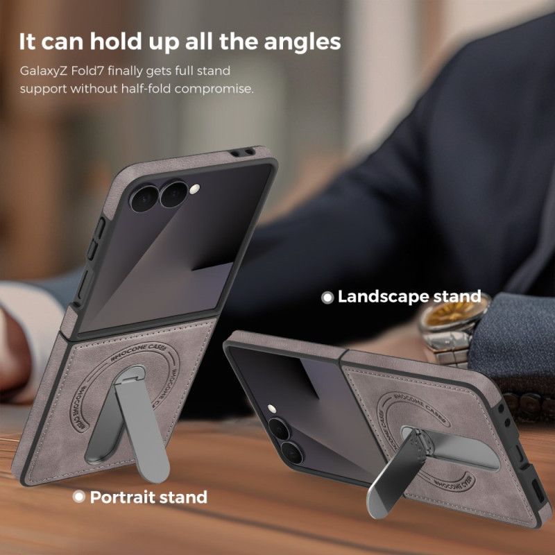 Cover Til Samsung Galaxy Z Flip 7 Magnetisk Med Roterende Stativ