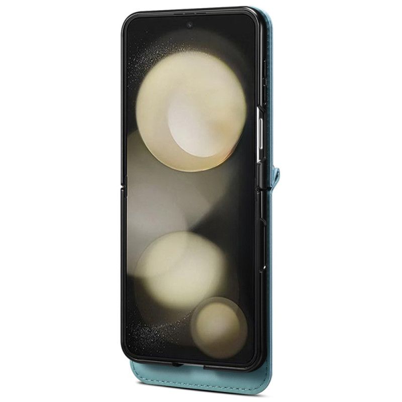 Cover Til Samsung Galaxy Z Flip 7 Marmoreret Kortholder Og Skulderrem
