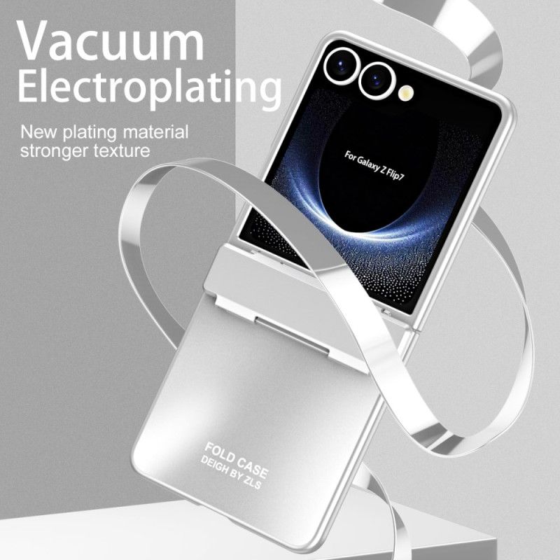 Cover Til Samsung Galaxy Z Flip 7 Metallisk Effekt Med Hængsel