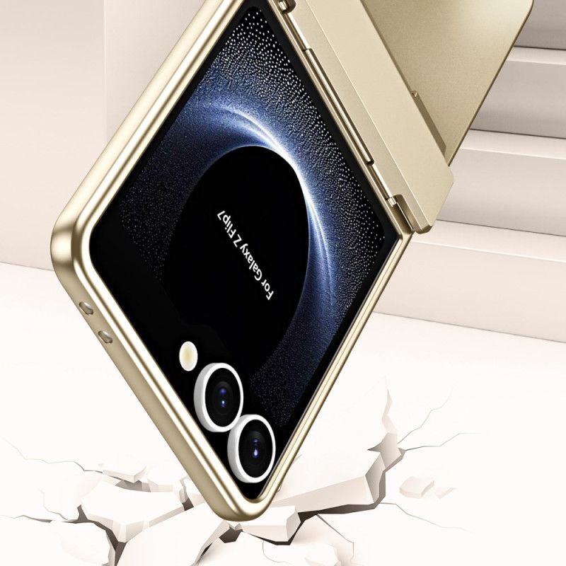 Cover Til Samsung Galaxy Z Flip 7 Metallisk Effekt Med Skærmbeskytter