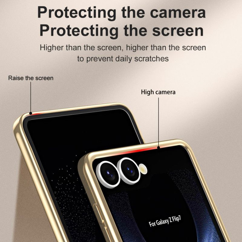 Cover Til Samsung Galaxy Z Flip 7 Premium Med Bagskærmsbeskytter