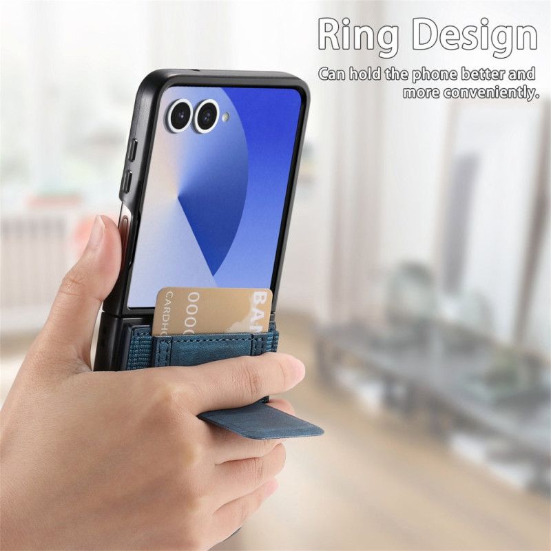 Cover Til Samsung Galaxy Z Flip 7 Retro Holder Og Kortholder