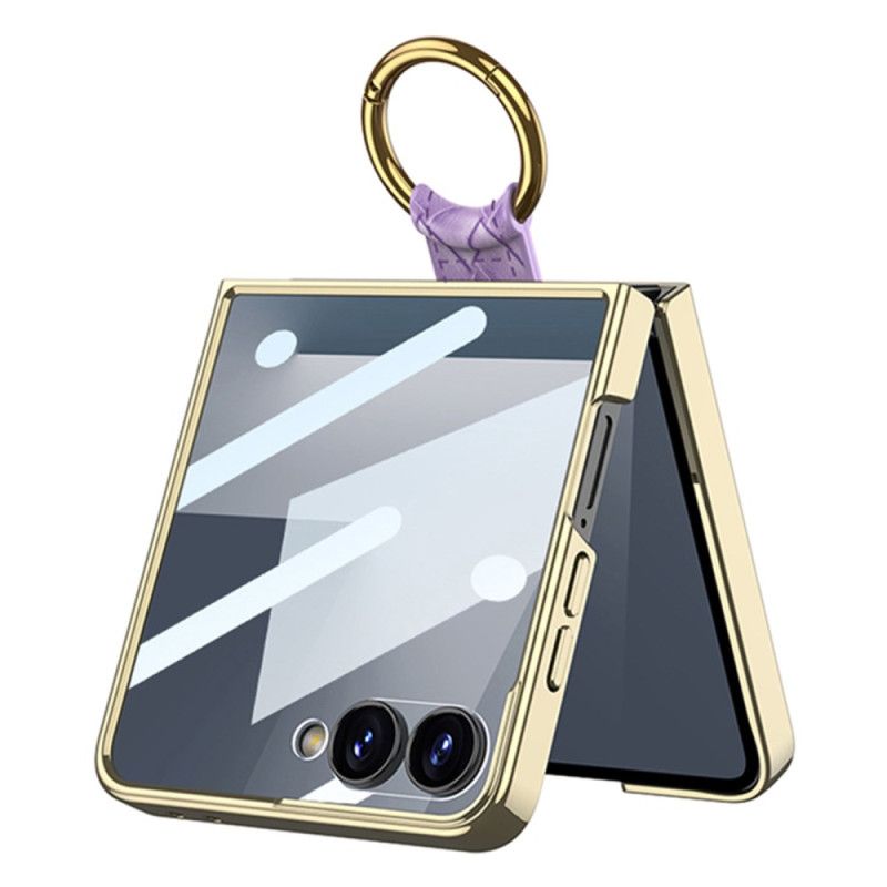 Cover Til Samsung Galaxy Z Flip 7 Vævet Tekstur Med Ringholder