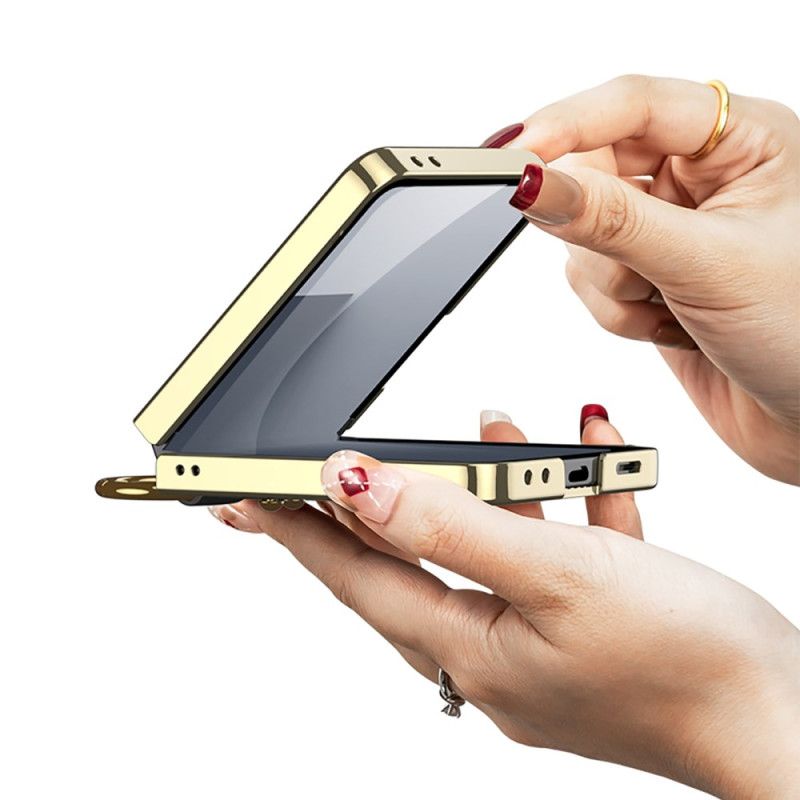 Cover Til Samsung Galaxy Z Flip 7 Vævet Tekstur Med Ringholder