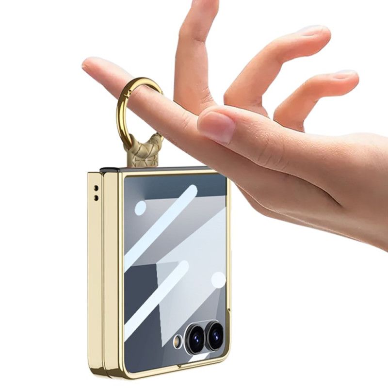 Cover Til Samsung Galaxy Z Flip 7 Vævet Tekstur Med Ringholder