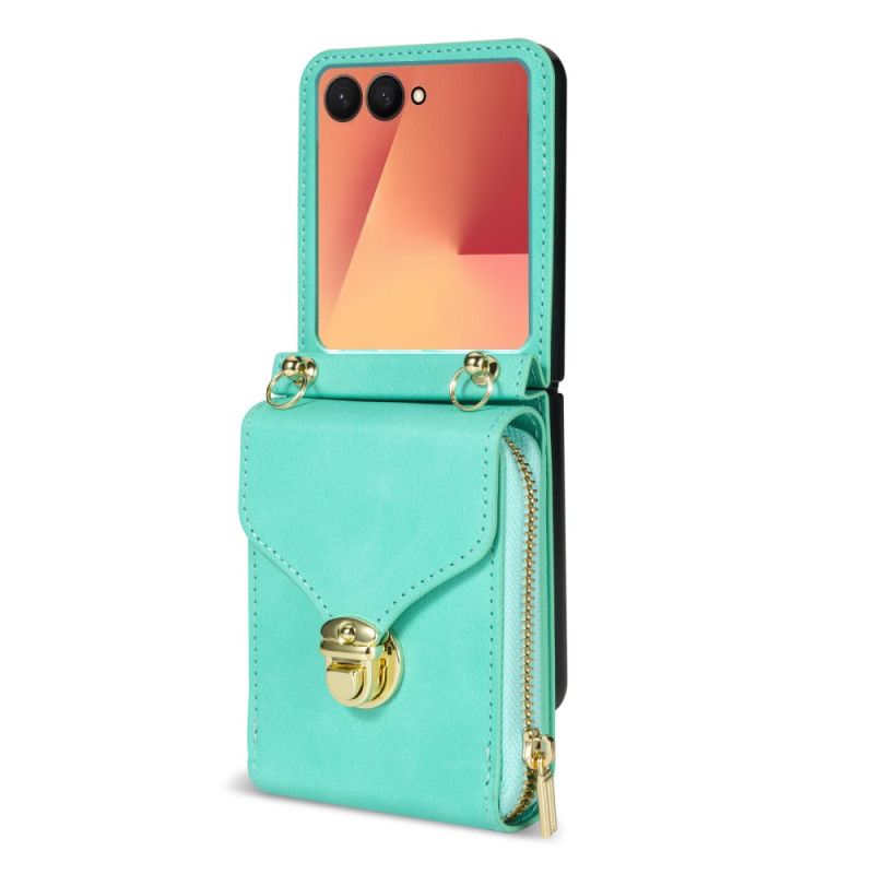 Etui Samsung Galaxy Z Flip 7 Lynlåspung Og Skulderrem