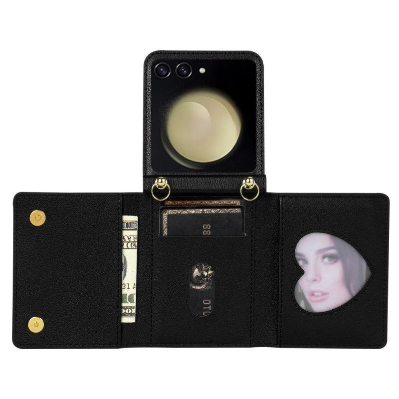 Etui Samsung Galaxy Z Flip 7 Rfid-pung Og Skulderrem