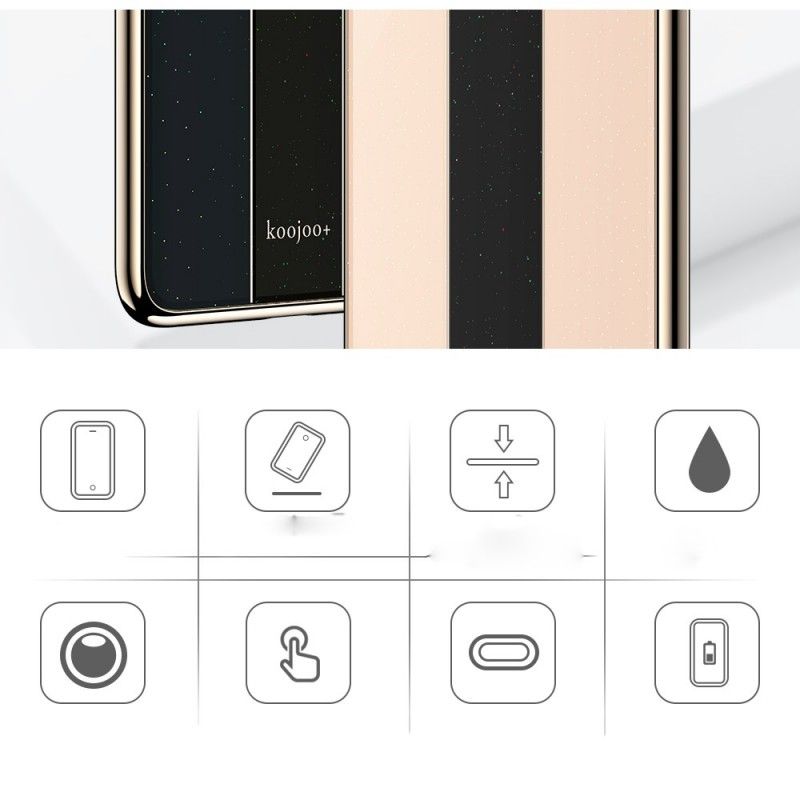 Cover Oppo Reno Sort Galvaniseret Hybrid